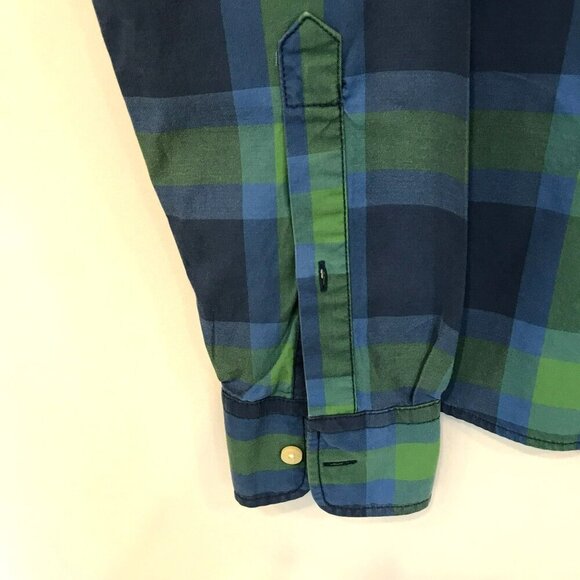 Abercrombie & Fitch Men's Long Sleeve Muscle Shirt Size Small Blue Green Plaid - Picture 6 of 15